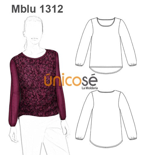 MOLDE BLUSA LARGA MUJER 1312