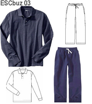 MOLDE SUDADERA / BUZO ESCOLAR BASICO 0903
