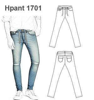 MOLDE PANTALON JEANS HOMBRE 1701