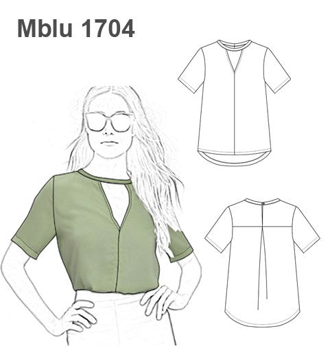 MOLDE BLUSA CHOKER MUJER 1704