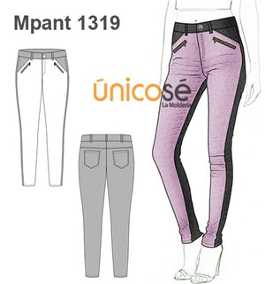 MOLDE PANTALON JEANS MUJER 1319