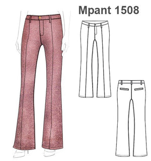 MOLDE PANTALON PIERNA ANCHA MUJER 1508