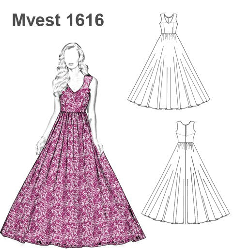 MOLDE VESTIDO FIESTA MUJER 1616