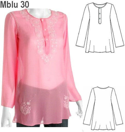 MOLDE BLUSA LARGA MUJER 0930