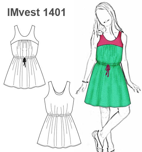MOLDE VESTIDO SOLERA NIÑA 1401