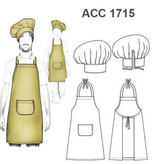 MOLDE DELANTAL Y GORRO DE COCINA ACC 1715