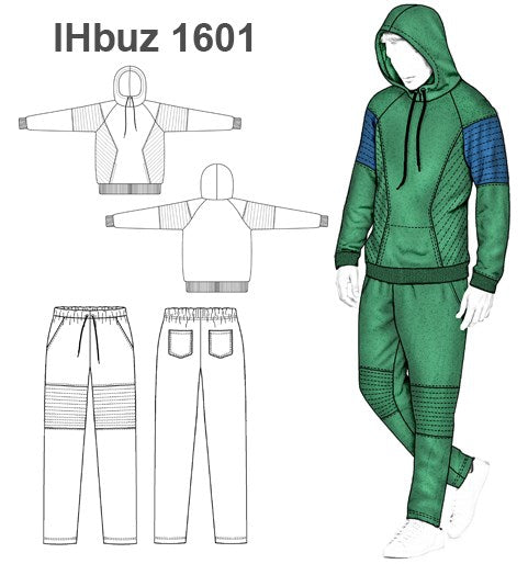 MOLDE SUDADERA / BUZO URBANO NIÑO 1601