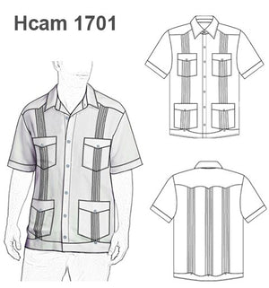 MOLDE CAMISA GUAYABERA HOMBRE 1701