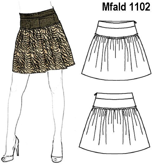 MOLDE FALDA RECOGIDA MUJER 1102