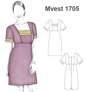 MOLDE VESTIDO AJUSTADO MUJER 1705