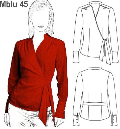 MOLDE BLUSA CRUZADA MUJER 0945
