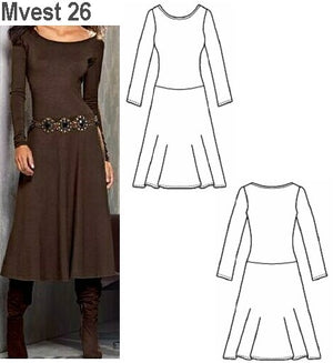 MOLDE VESTIDO BOTE MUJER 0926
