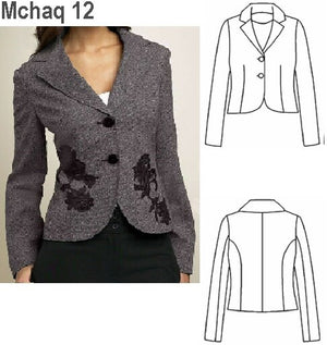 MOLDE CHAQUETA SASTRE MUJER 0912