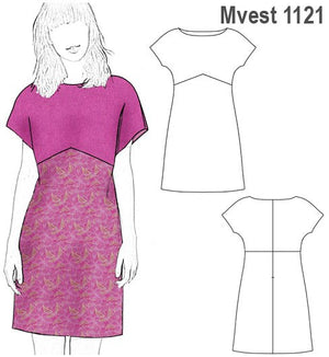 MOLDE VESTIDO KIMONO MUJER 1121