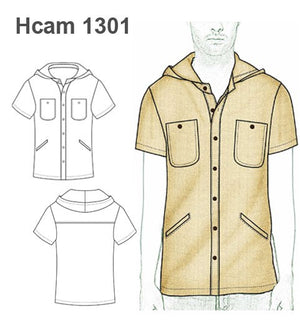 MOLDE CAMISA CON GORRO HOMBRE 1301