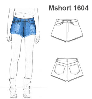 MOLDE SHORT TIRO MEDIO MUJER 1604