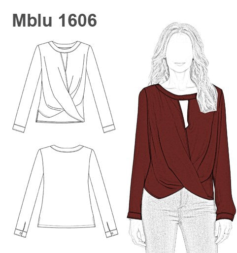 MOLDE BLUSA CRUZADA MUJER 1606
