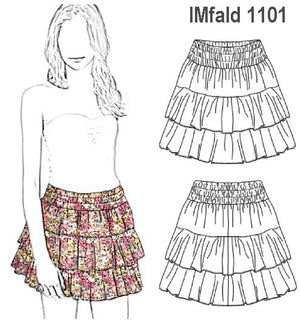 MOLDE FALDA VUELOS NIÑA 1101