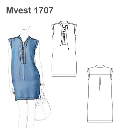 MOLDE VESTIDO RECTO MUJER 1707
