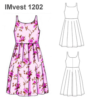 MOLDE VESTIDO TABLAS NIÑA 1202