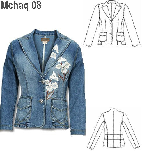 MOLDE BLAZER MEZCLILLA MUJER 0908