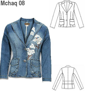 MOLDE BLAZER MEZCLILLA MUJER 0908