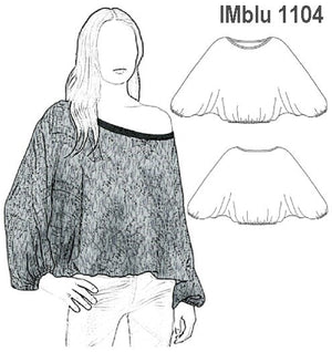 MOLDE BLUSA MANGA MURCIELAGO 1104