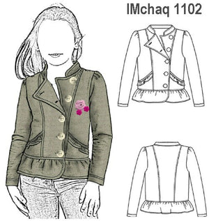 MOLDE CHAQUETA CRUZADA NIÑA 1102