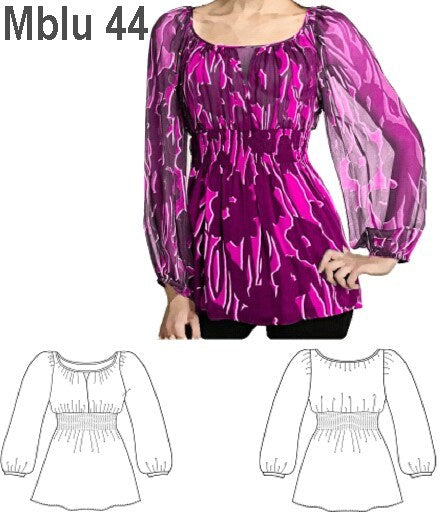 MOLDE BLUSA LARGA MUJER 0944