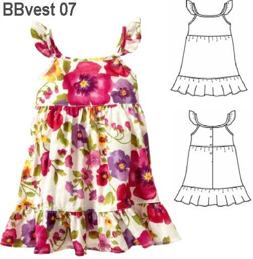 MOLDE VESTIDO SOLERA BEBE 0907