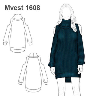 MOLDE VESTIDO TEJIDO MUJER 1608