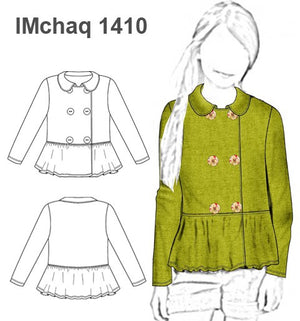 MOLDE CHAQUETA  PEPLUM NIÑA 1410