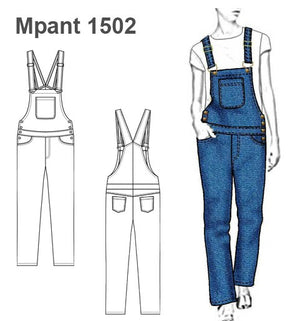 MOLDE PANTALON JARDINERA MUJER 1502