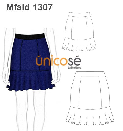 MOLDE FALDA VUELO MUJER 1307