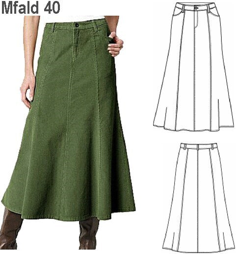 MOLDE FALDA LARGA MUJER 0940