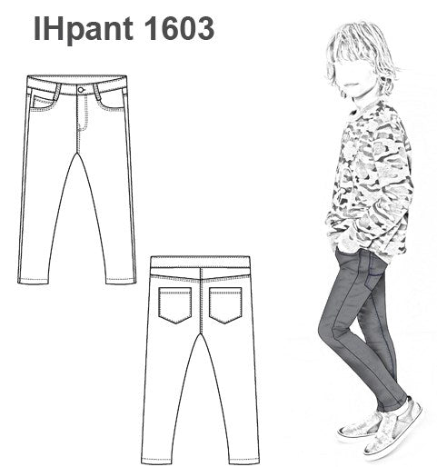 MOLDE PANTALON JEANS NIÑO 1603