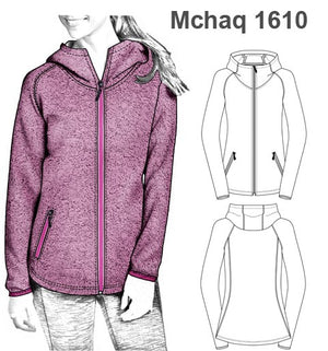 MOLDE CHAQUETA POLAR MUJER 1610