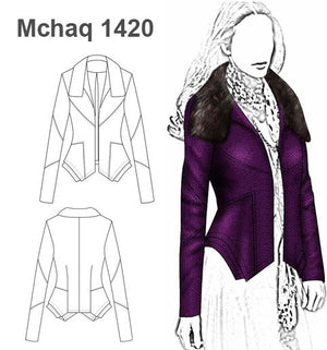 MOLDE CHAQUETA MODA MUJER 1420
