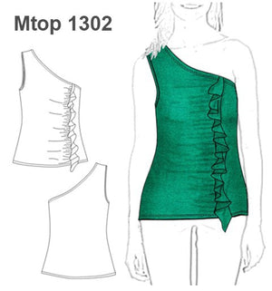 MOLDE TOP UN HOMBRO  MUJER 1302