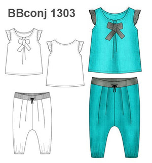 MOLDE CONJUNTO BOMBACHO BEBE 1303