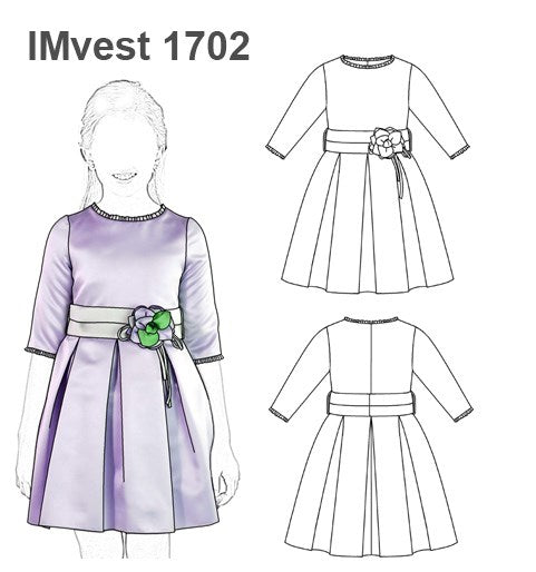 MOLDE VESTIDO TABLAS NIÑA 1702