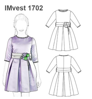 MOLDE VESTIDO TABLAS NIÑA 1702