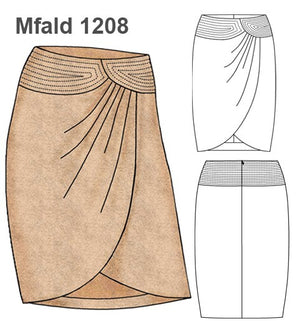 MOLDE FALDA CRUCE MUJER 1208