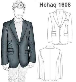 MOLDE CHAQUETA BASICA HOMBRE 1608