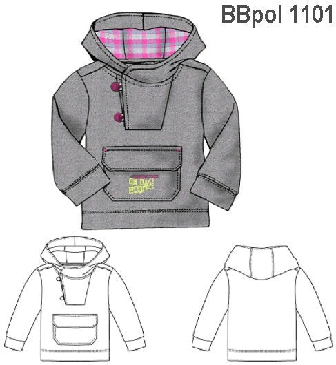 MOLDE POLERON CANGURO BEBE 1101