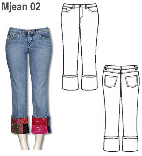 MOLDE JEANS CAPRI  MUJER 0903