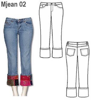 MOLDE JEANS CAPRI  MUJER 0903