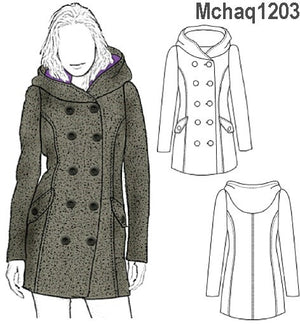 MOLDE CHAQUETA LARGA MUJER NIÑA 1203