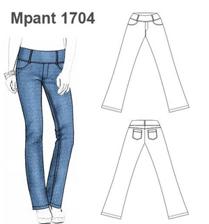 MOLDE PANTALON RECTO MUJER 1704