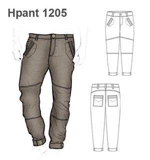 MOLDE PANTALON CORTES HOMBRE 1205